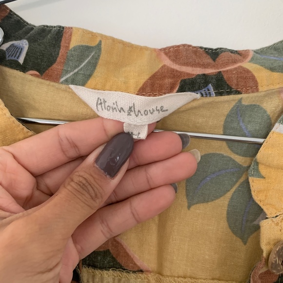 Boutique Yellow Floral Button Down Dress sz M/L - Picture 4 of 7